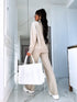 Knitted Set "AUTUMN E5389" - LIGHT BEIGE